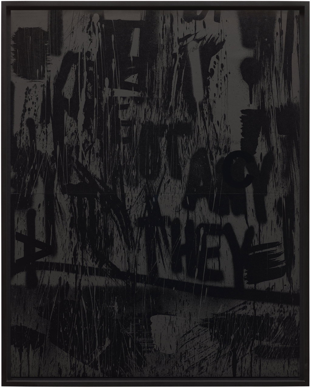 Black Dada Drawing (C/A) by Adam Pendleton sold for $71,000. Image courtesy of Phillips