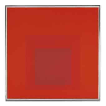 Homage to the Square: Distant Alarm (1966). Sold for $1.99m in 2012. Image courtesy of Christie's