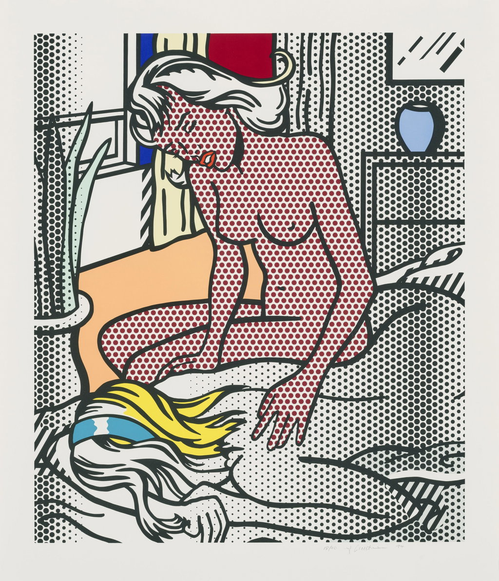 Two Nudes, from: Nude Series by Roy Lichtenstein sold for $375,000. Image courtesy of Christie's