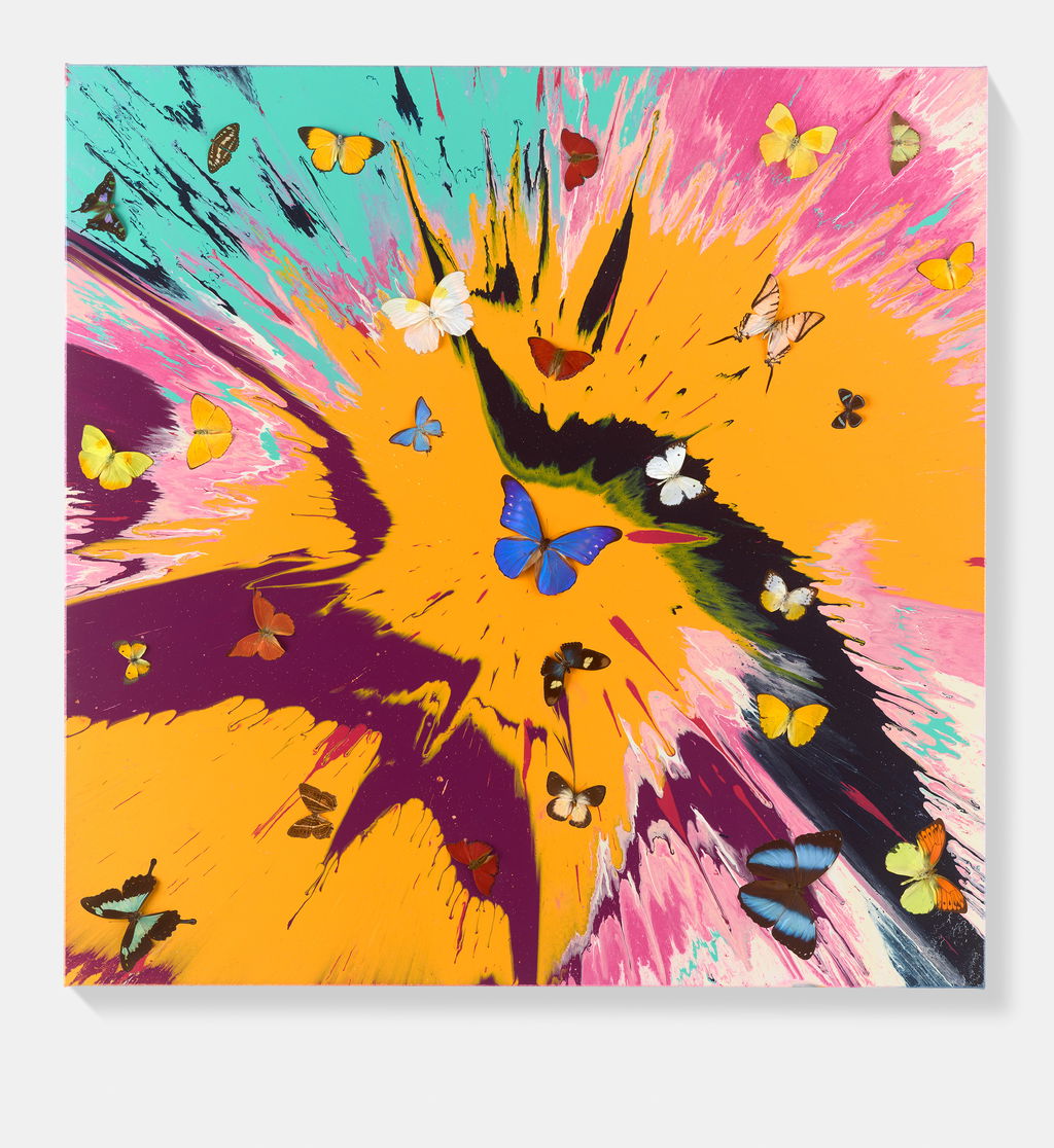 Damien Hirst, Beautiful Love in the Physical Painting (with Butterflies) (TD35), 2024