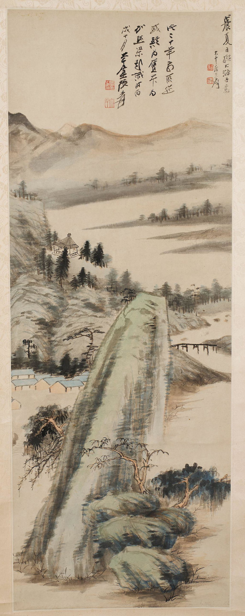 Landscape by Zhang Daqian sold for $32,800. Image courtesy of Bonhams