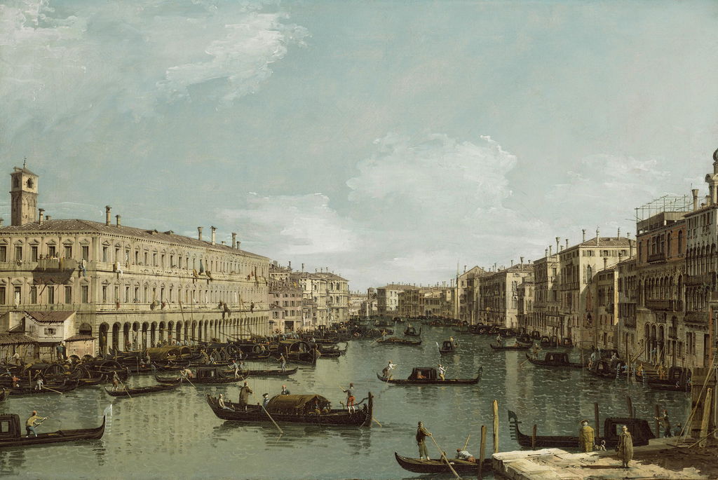 Venice, The Grand Canal looking North from the Rialto Bridge. Image courtesy of Christie's