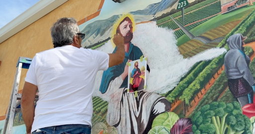 Business owner replaces Cesar Chavez mural with Catholic saint following sexual misconduct allegations