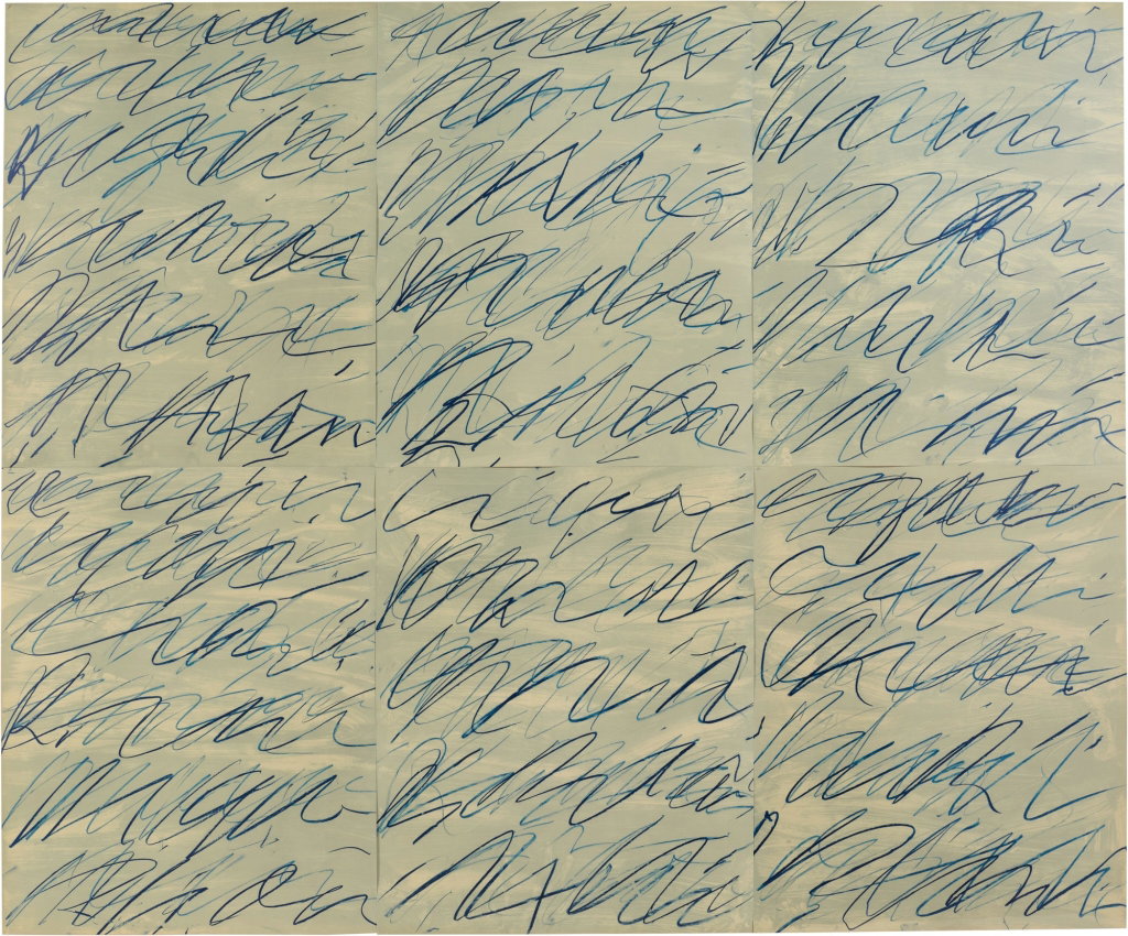 Roman Notes (Bastian 21-26) by Cy Twombly sold for $640,000. Image courtesy of Sotheby's