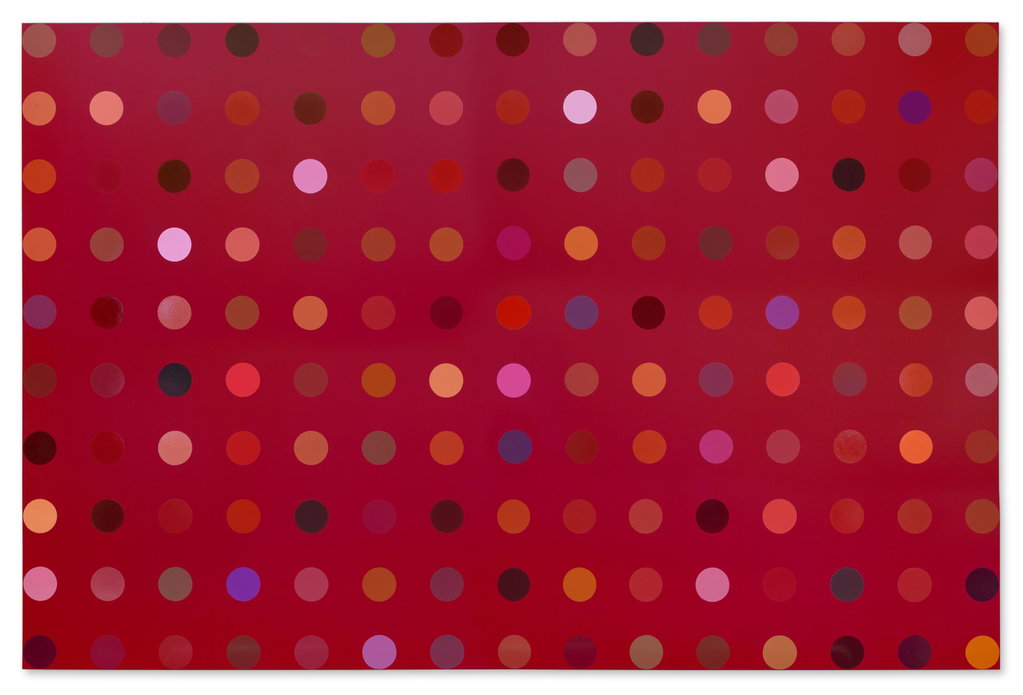 Bromphenol Red by Damien Hirst estimated at $529,400 (low) to $794,100 (high). Image courtesy of Christie's