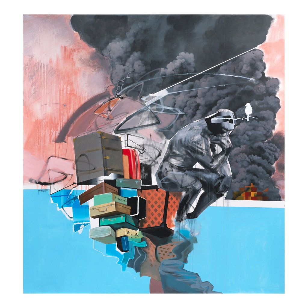 The Sinker by Mohammed Sami sold for $222,300. Image courtesy of Bonhams