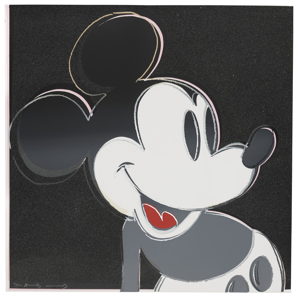 Mickey Mouse, from: Myths by Andy Warhol sold for $238,600. Image courtesy of Christie's