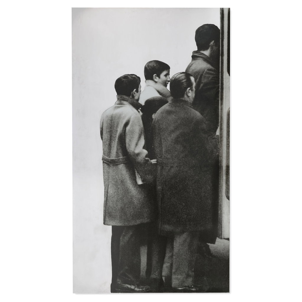 Attesa No. 5 by Michelangelo Pistoletto estimated at $291,000 (low) to $407,400 (high). Image courtesy of Bonhams Cornette de Saint Cyr