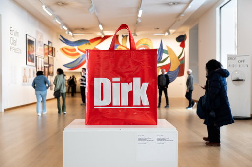 Edgy red Dirk shopping bag gains place in Stedelijk Museum