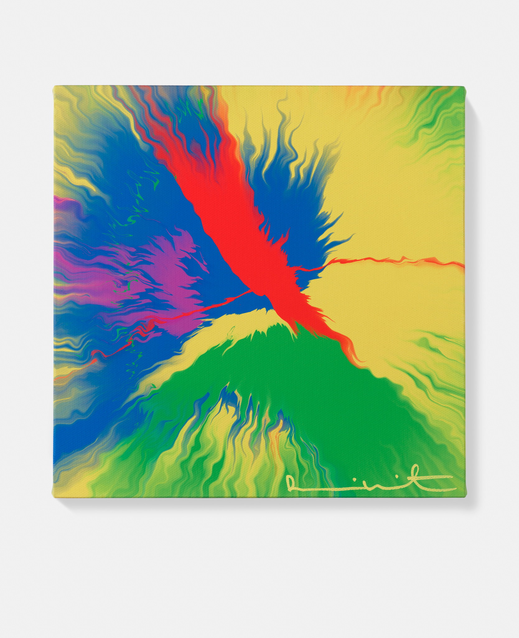 Beautiful, Easy-Bristled Bursting River Painting image #1 main image