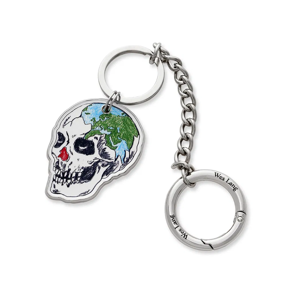 Globe Skull Keyring  image #3