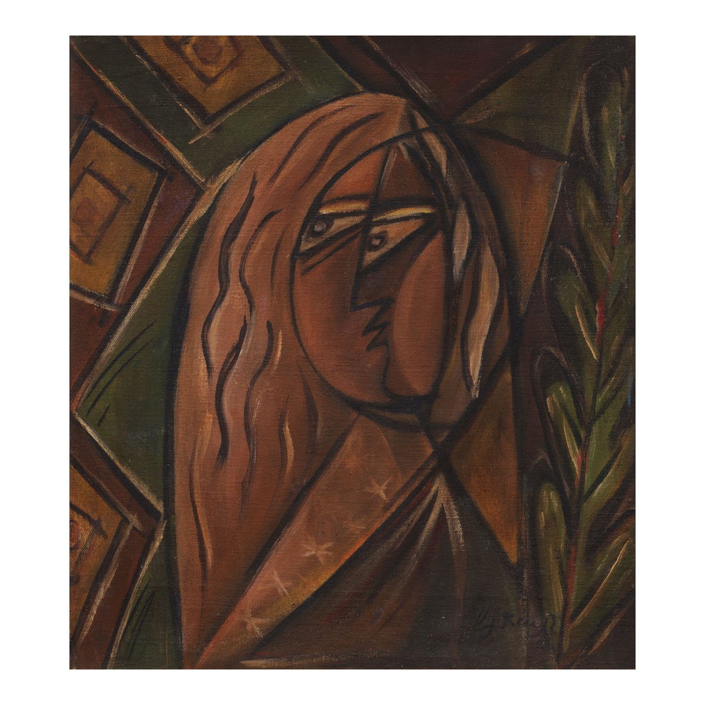Untitled (Two Women) by George Keyt sold for $22,500. Image courtesy of Bonhams