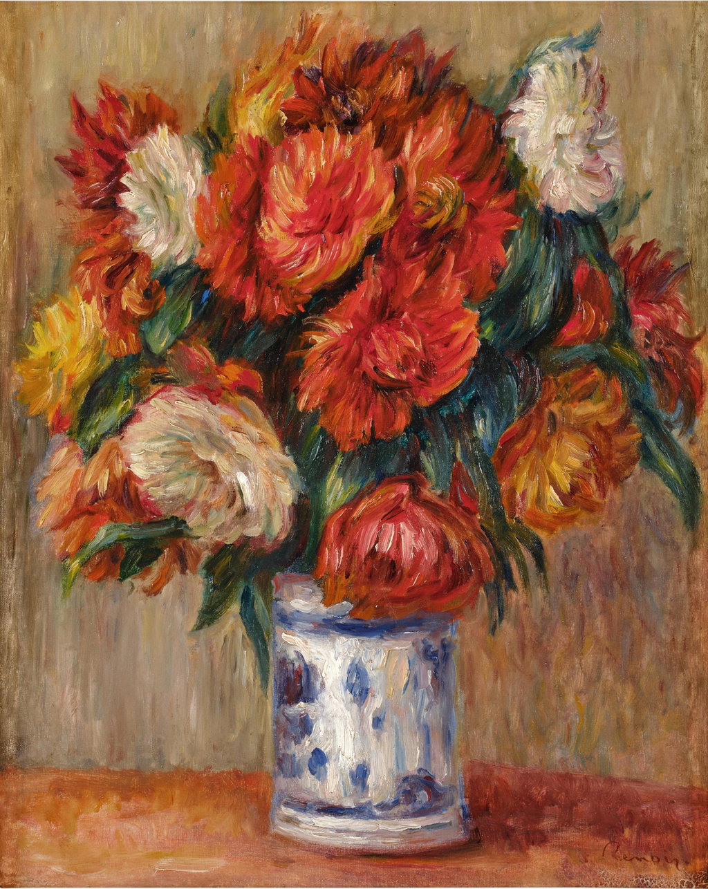Vase de chrysanthèmes. Image courtesy of Sotheby's