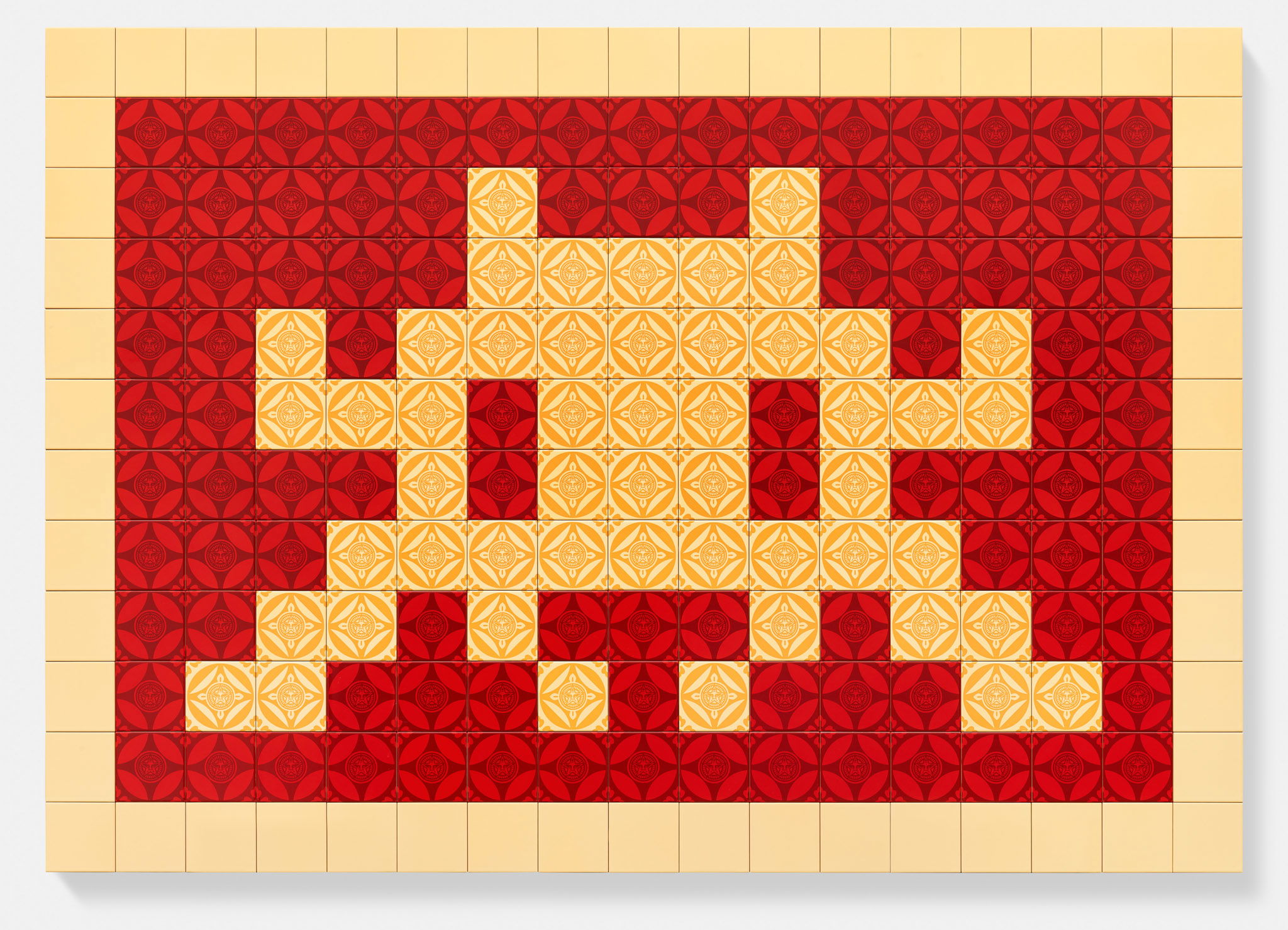 Positive Space/Negative Space (Large Cream/Red) 1 main image