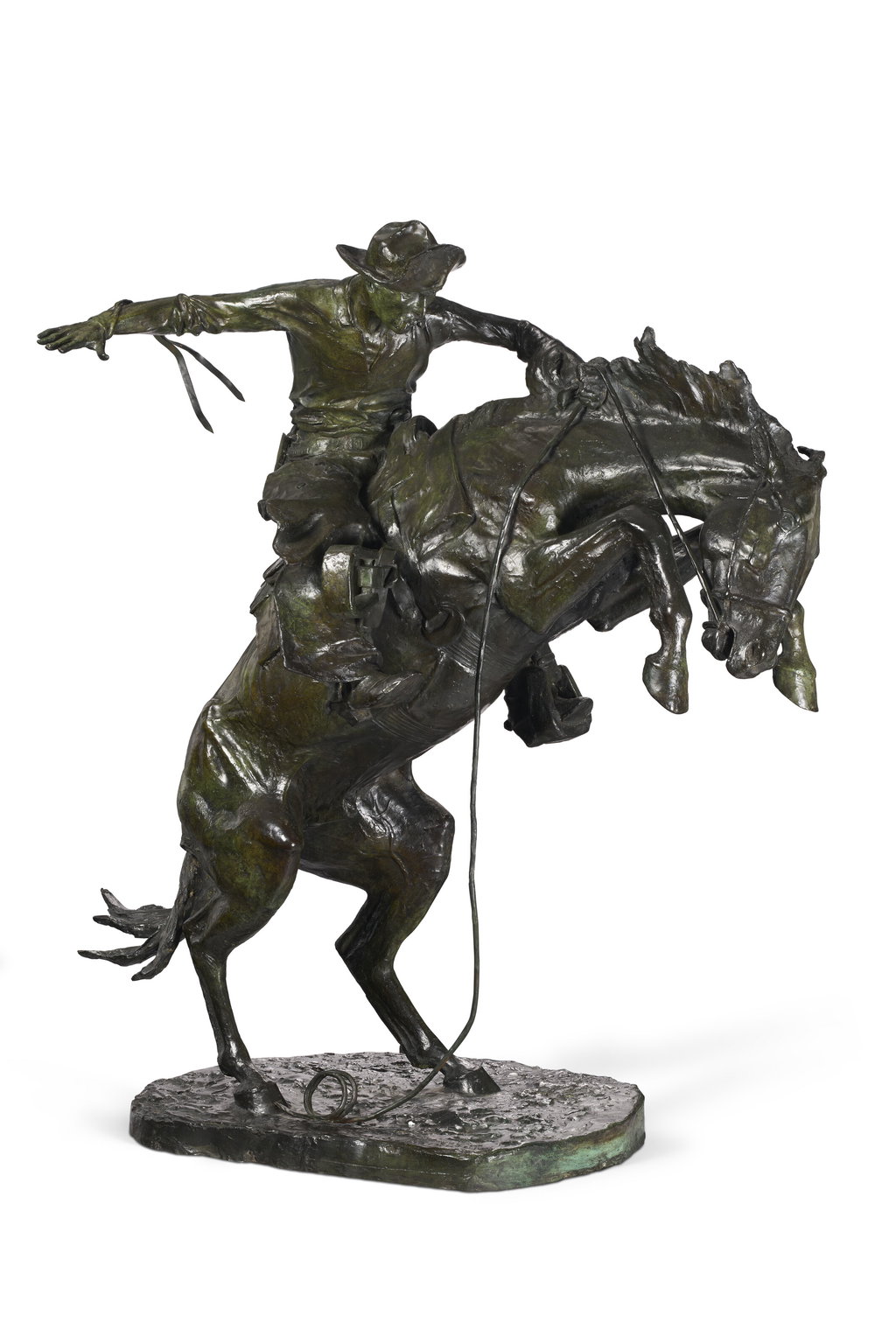 Frederic Remington's The Broncho Buster (large version). Cast in 1915. Image courtesy of Christie's