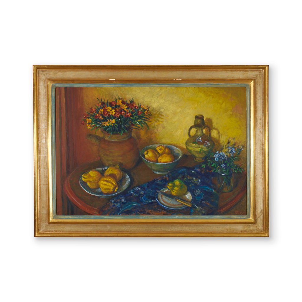 Quinces by Margaret Olley sold for $48,600. Image courtesy of Bonhams
