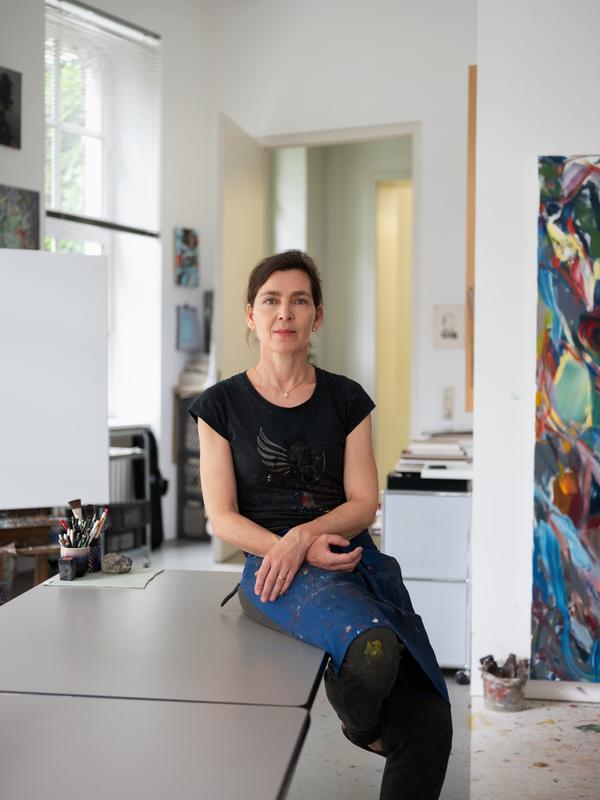 Two Chrysanthemums, 2014 and Children's Home, 1993. Courtesy the artist and Pilar Corrias, London