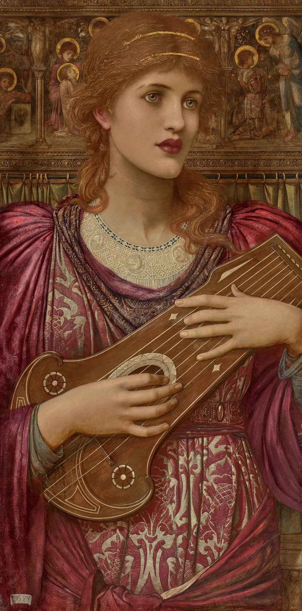 'Thy Music, faintly falling, dies away,
Thy dear eyes dream that Love will live for aye'. Image courtesy of Christie's