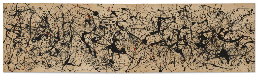 Number 7A by Jackson Pollock estimated at $100m. Image courtesy of Christie's