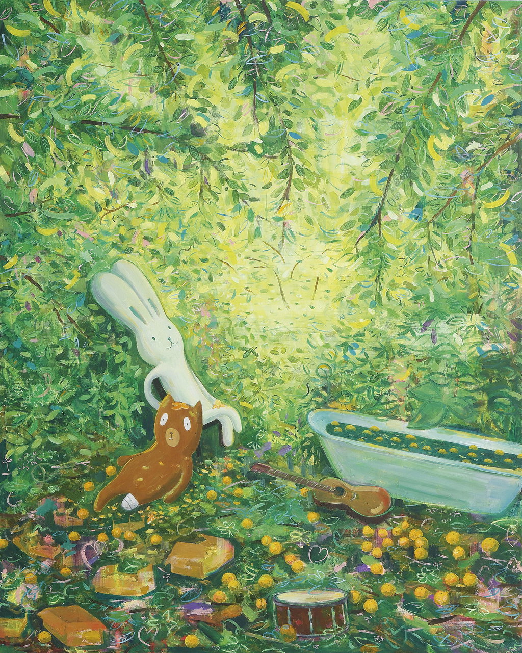 Orange Eaters (Remixed) (2015). Sold for $61,300 in 2020. Image courtesy of Christie's