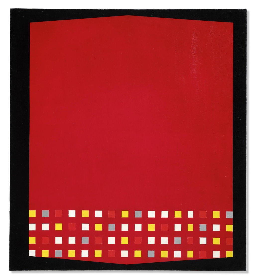 64 Quadrattini (64 Little Squares) by Mohammed Melehi sold for $205,000. Image courtesy of Christie's