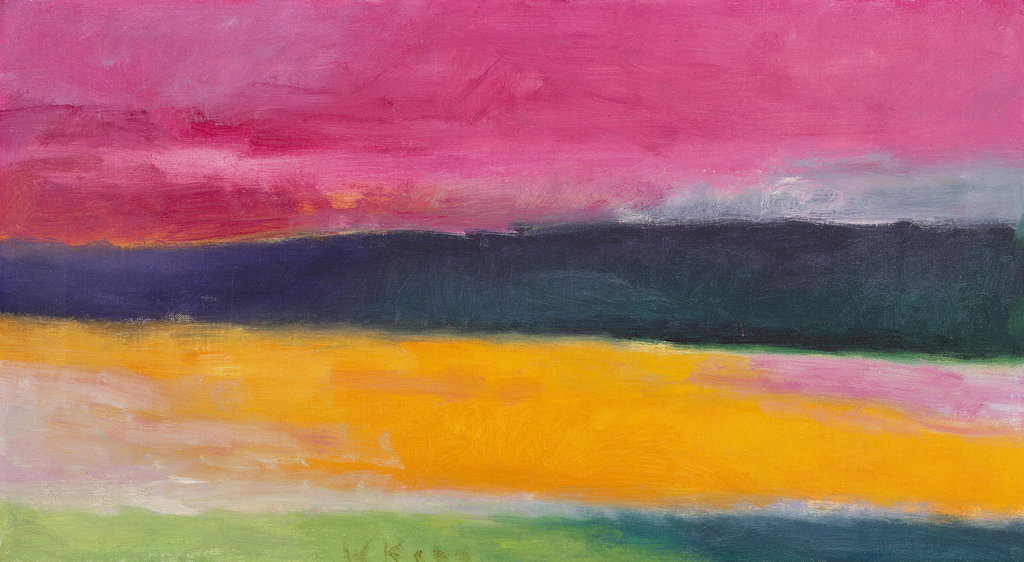 Maine Sunset I by Wolf Kahn sold for $53,300. Image courtesy of Christie's