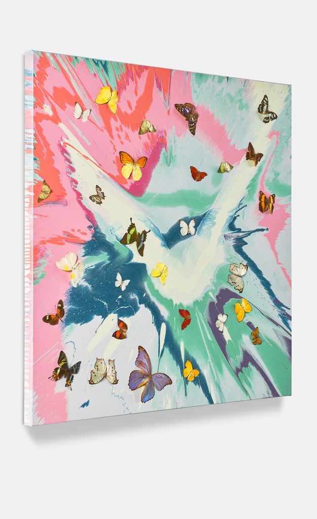 Beautiful Mother May Care, the Light of Your True Self Will Always Shine Through, Five Past Ten Painting (with Butterflies) 2