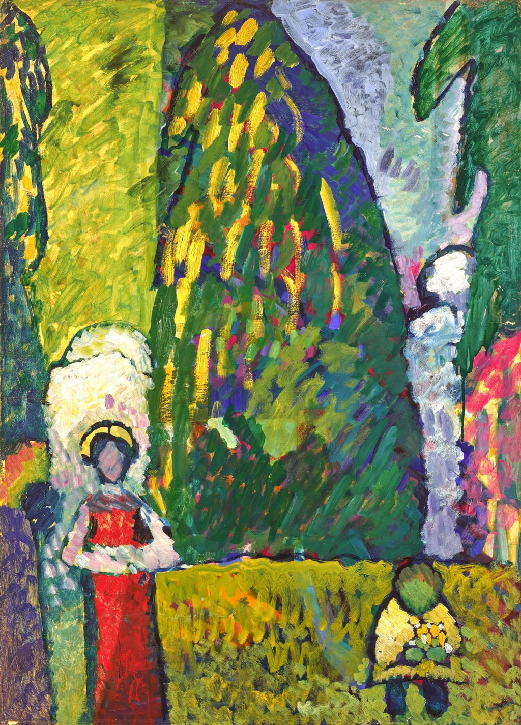 Fragment zu Improvisation II (Trauermarsch) (Detail of Improvisation II (Funeral March)) by Wassily Kandinsky estimated at $5.35m (low) to $8.03m (high). Image courtesy of Sotheby's