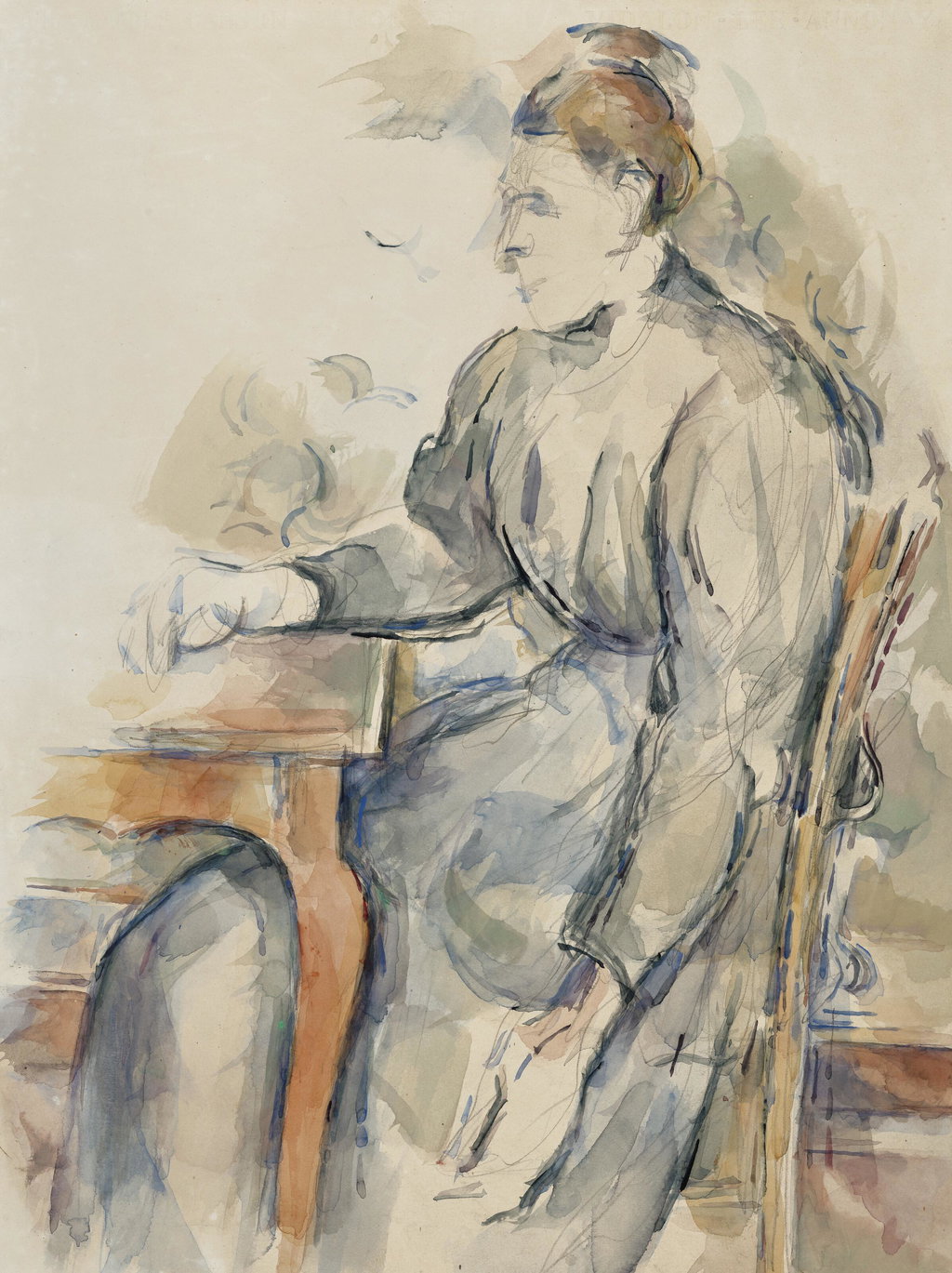 Seated Woman (Madame Cézanne) by Paul Cezanne estimated at $4.03m (low) to $6.33m (high). Image courtesy of Christie's