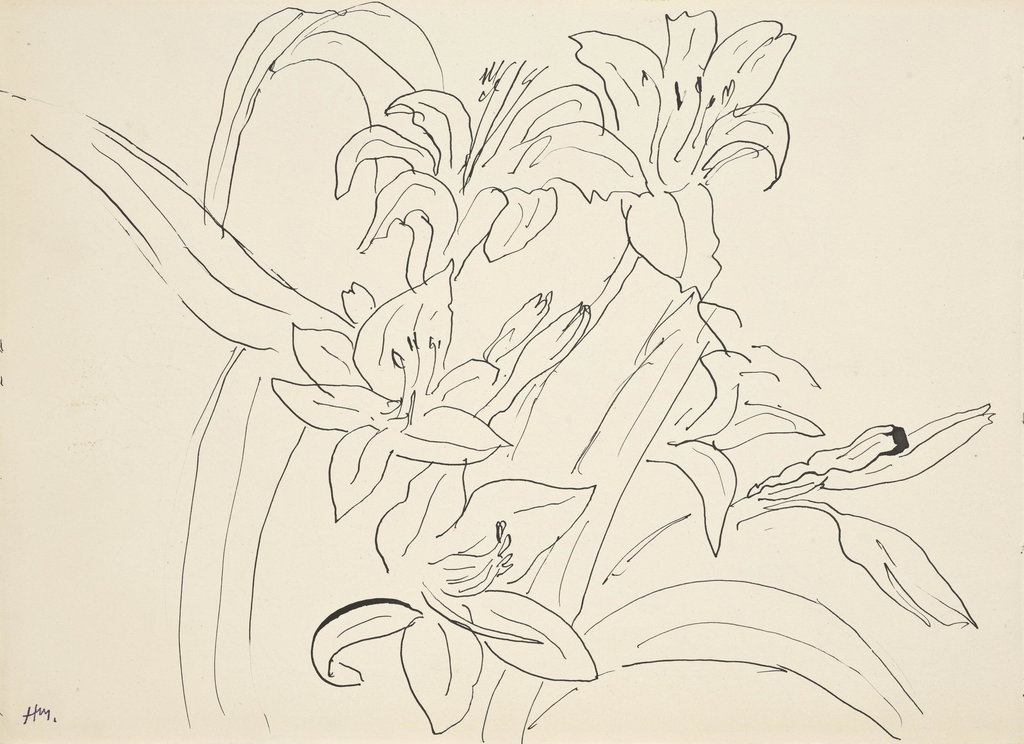 Study of a Lily by Henri Matisse sold for $142,600. Image courtesy of Christie's
