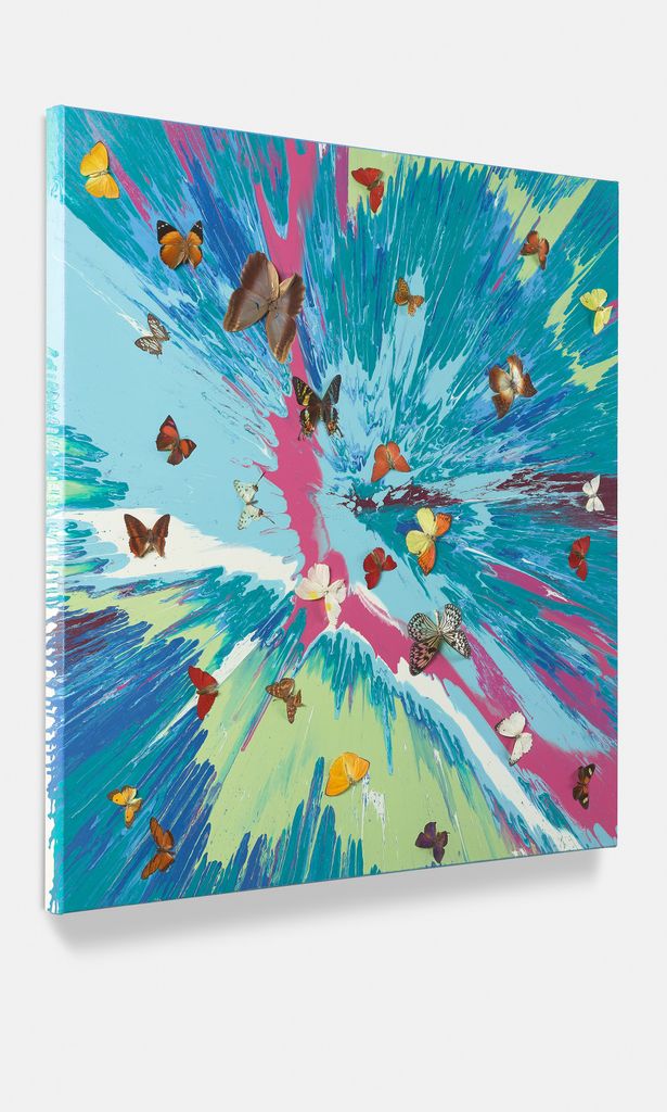 Beautiful Electric Razzle Dazzle Painting (with Butterflies) 2