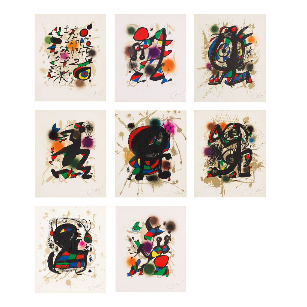 Joan Miro Lithograph III by Joan Miro sold for $21,900. Image courtesy of Bonhams Cornette de Saint Cyr