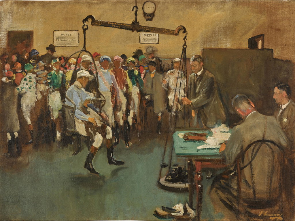 Weighing in at Sandown Park. Image courtesy of Sotheby's