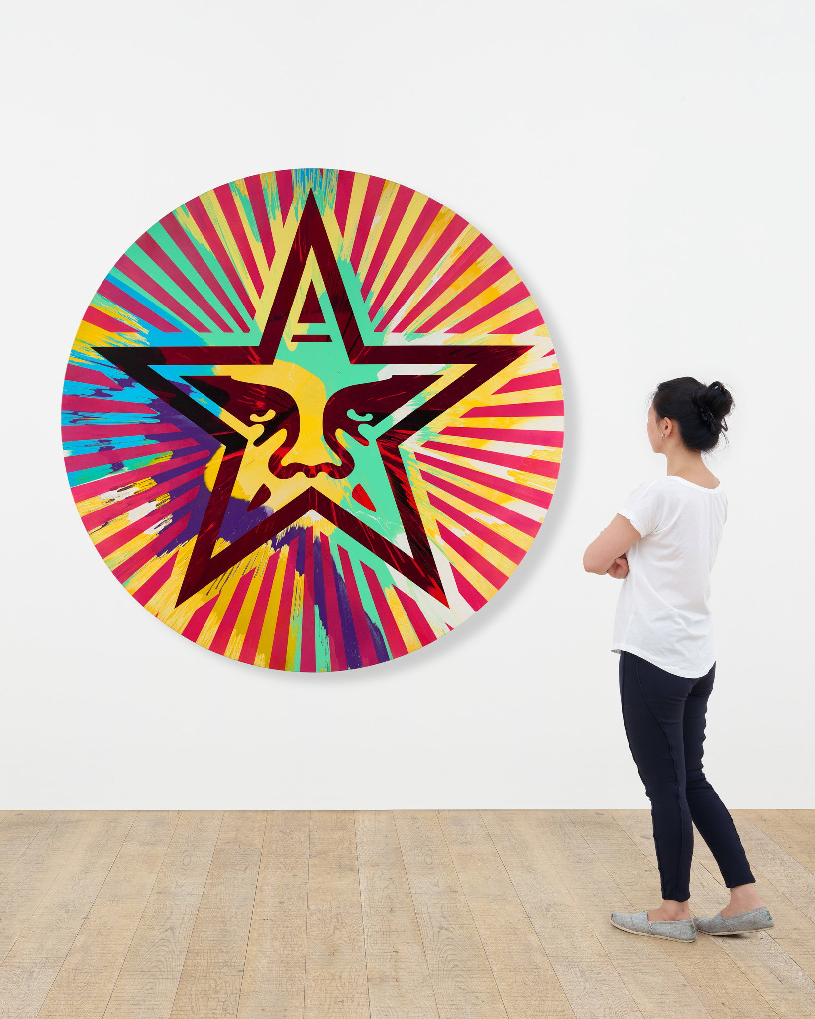 Beautiful Uplifting Icon Star 4 Spin Shining Painting scale image
