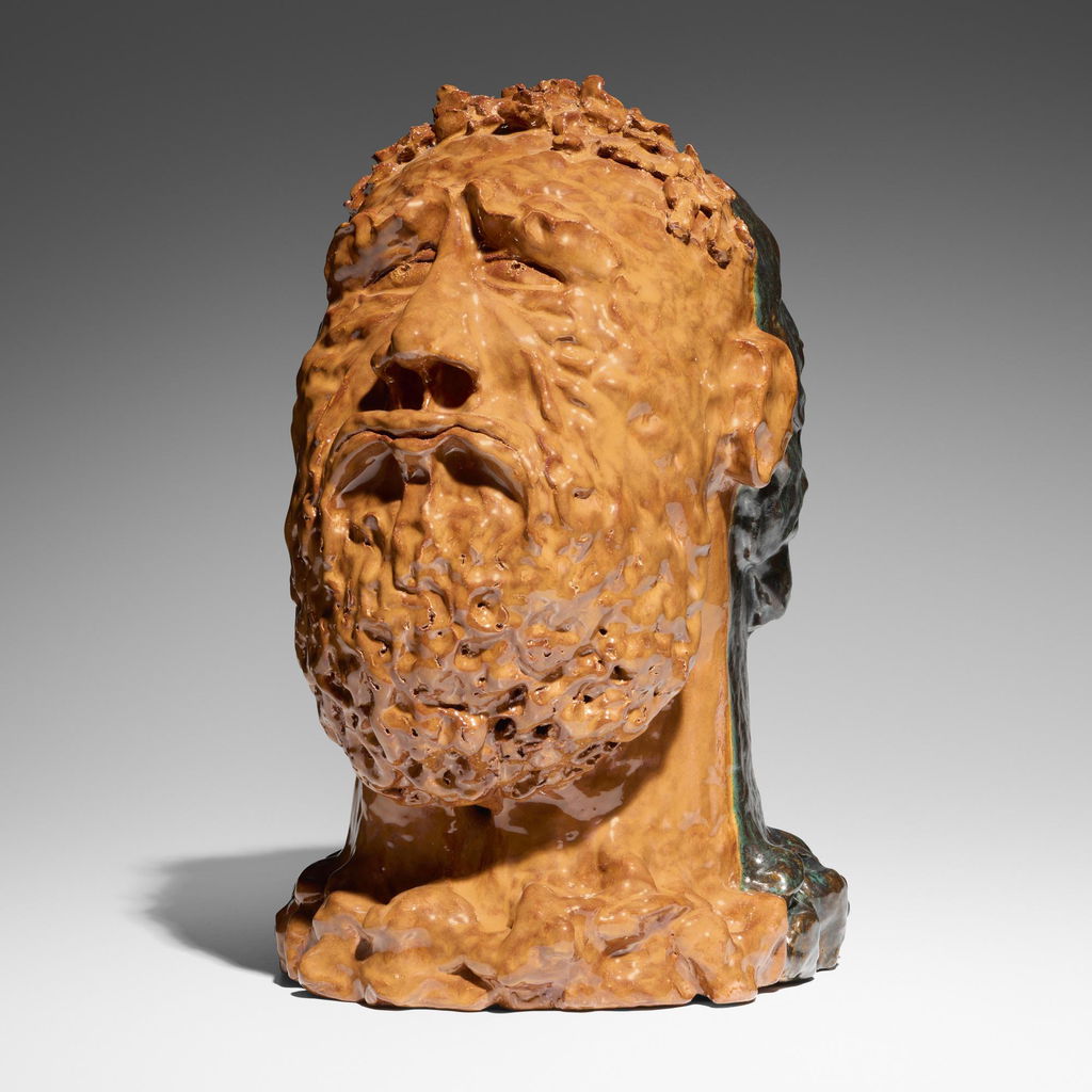 Janus-head (Socrates' disappointment) by Arthur Balder sold for $25,400. Image courtesy of Rago Arts & Auction Center