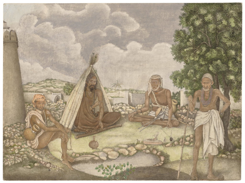 ASCETICS ENCAMPED OUTSIDE A WALLED TOWN by Haryana School sold for $412,700. Image courtesy of Christie's