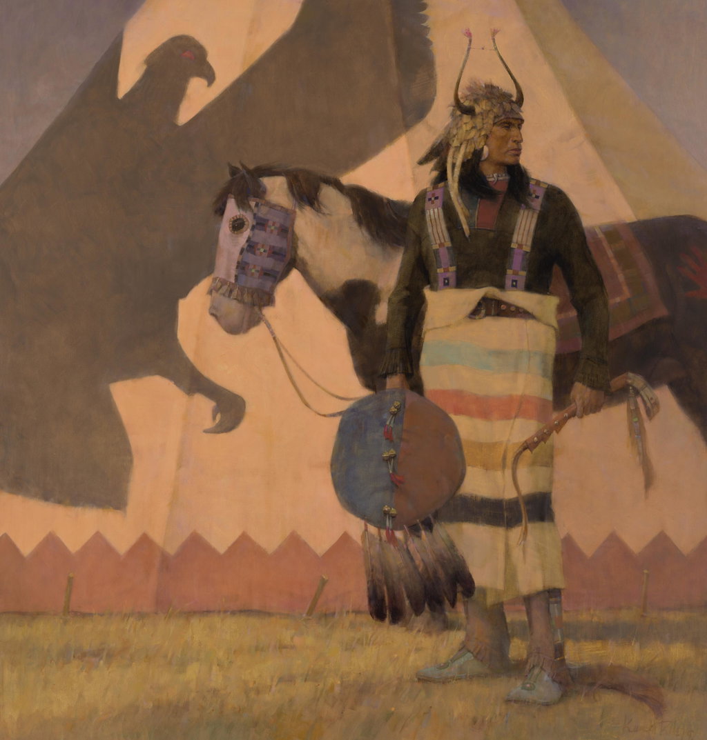 The Black Eagle by Kenneth Riley sold for $127,000. Image courtesy of Christie's