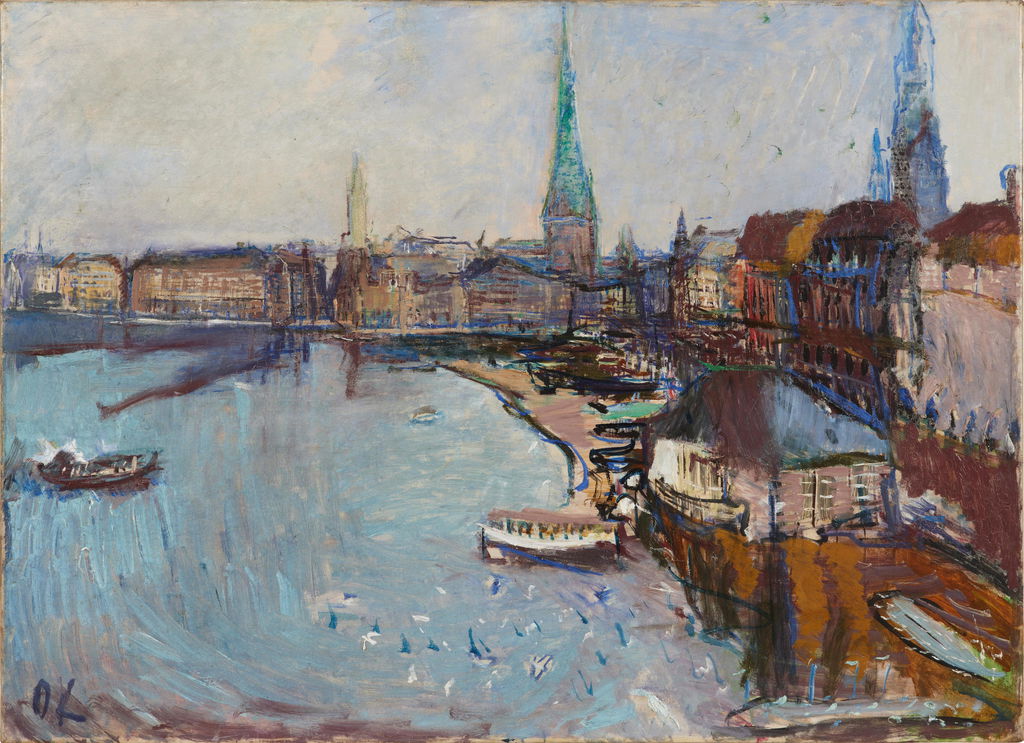 Hamburg, Binnenalster/Jungfernstieg by Oskar Kokoschka estimated at $223,700.
Image courtesy of Sotheby's, Online