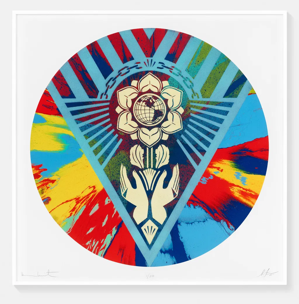 Beautiful Rotating Earth Justice Spin Painting