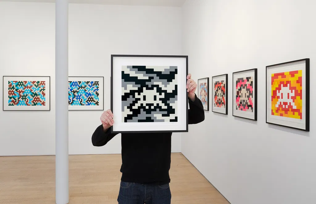 Invader at the HENI Gallery