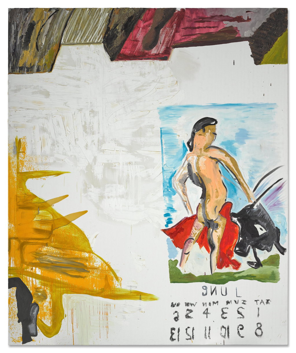 Ohne Titel (from the series Erfindung eines Witzes) by Martin Kippenberger estimated at $334,500 (low) to $468,300 (high). Image courtesy of Sotheby's