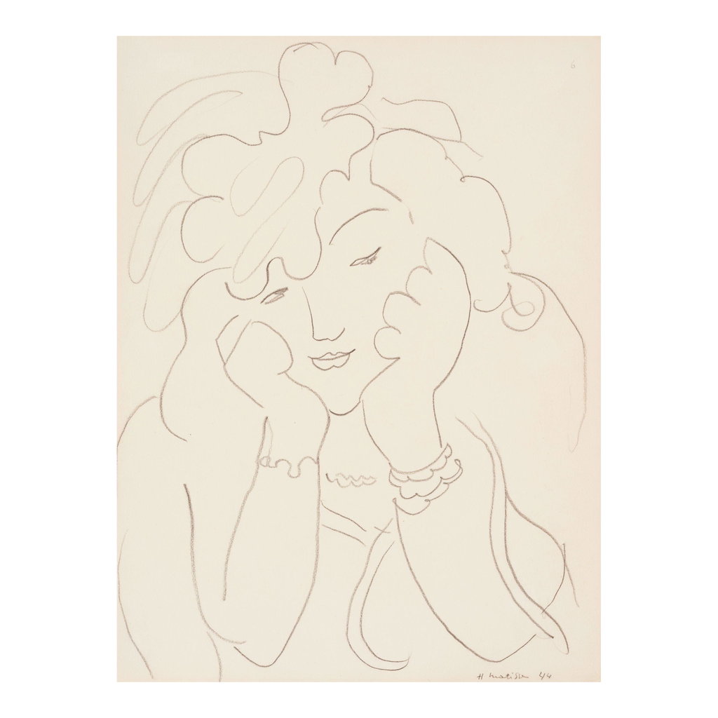 Jeune femme au chapeau by Henri Matisse sold for $241,800. Image courtesy of Bonhams