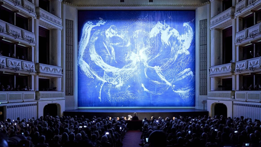Herbert Brandt's 'Blue Planet' Safety Curtain Unveiled at Vienna State Opera