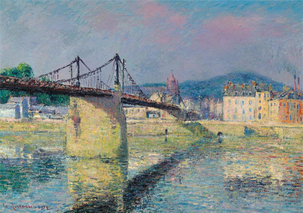 Le pont suspendu à Elbeuf (1912). Sold for $596,200 in 2013. Image courtesy of Christie's
