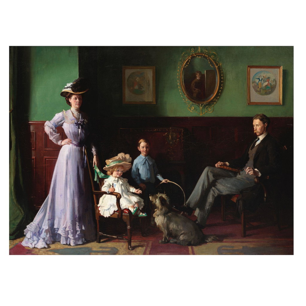 The Swinton Family by Sir William Orpen sold for $202,400. Image courtesy of Bonhams