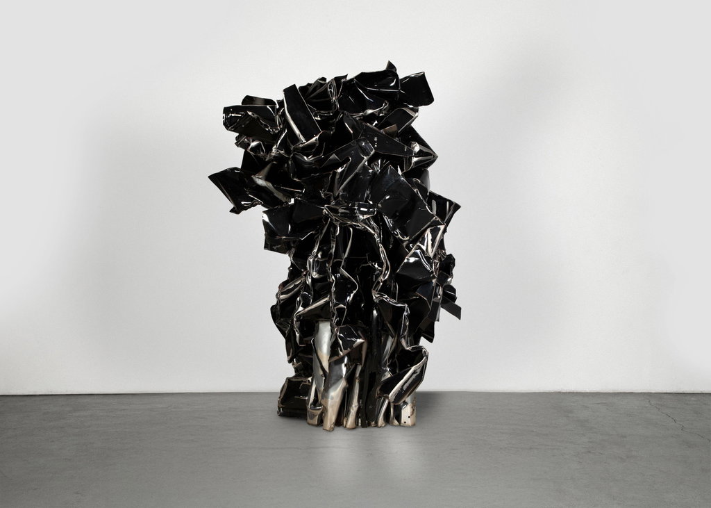 MURMUROUS MOTO, MAESTRO by John Chamberlain estimated at $800,000 (low) to $1.2m (high). Image courtesy of Bonhams