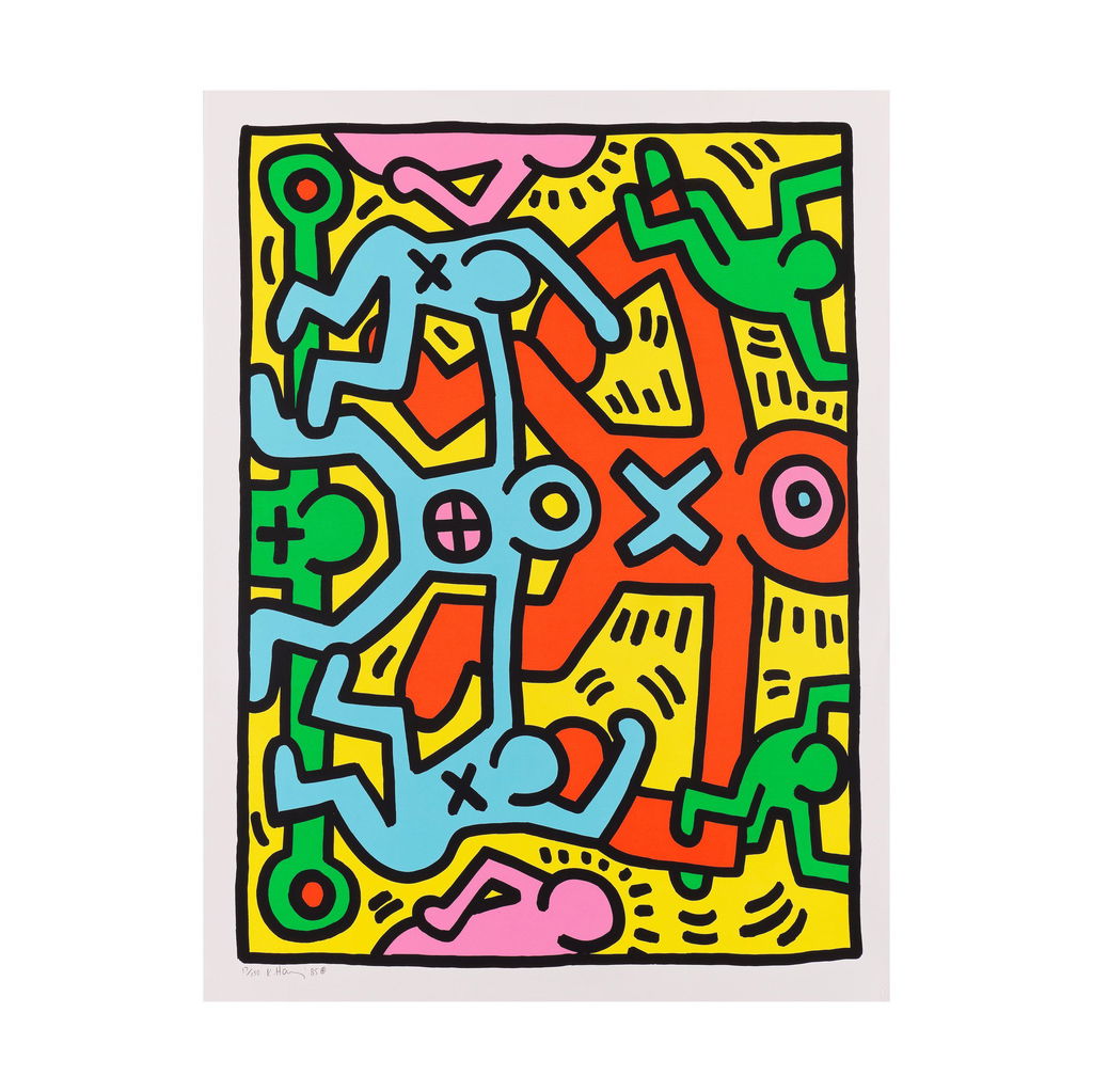 Untitled by Keith Haring sold for $47,200. Image courtesy of Bonhams Cornette de Saint Cyr