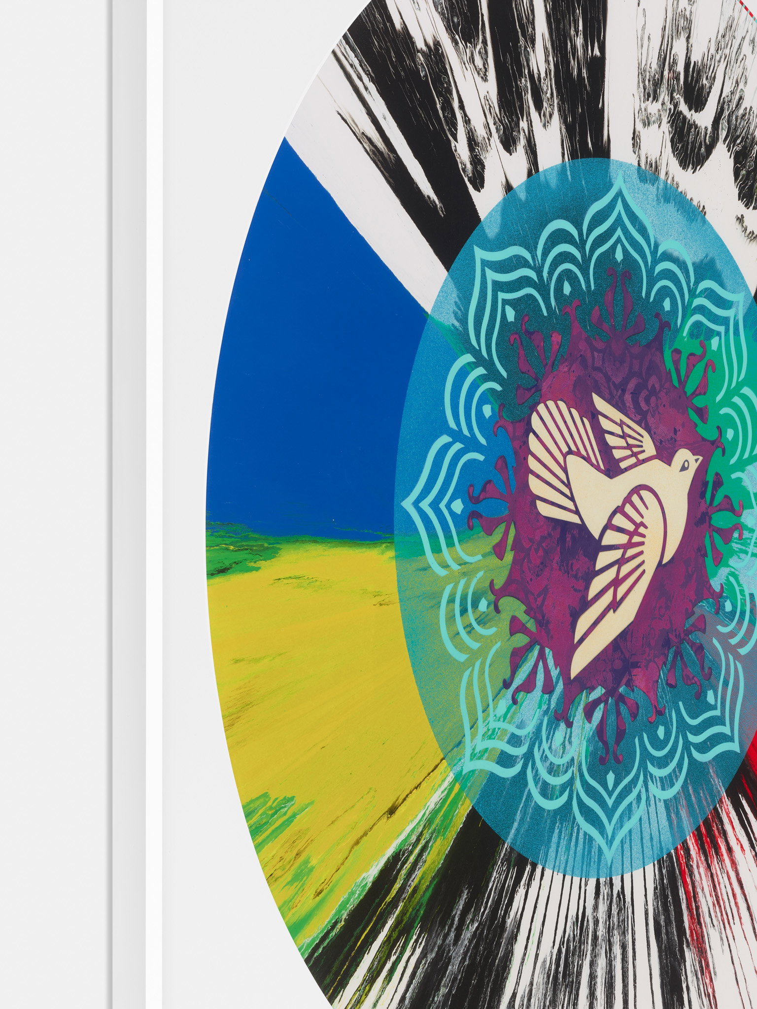 Beautiful Optimistic Peace and Love Dove Spin Painting | HENI Editions