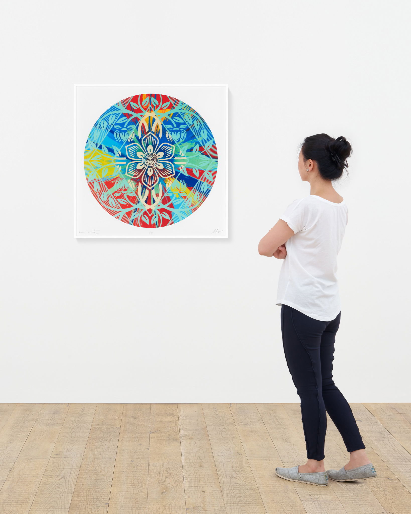 Beautiful Flower Diamond Spin Painting scale image