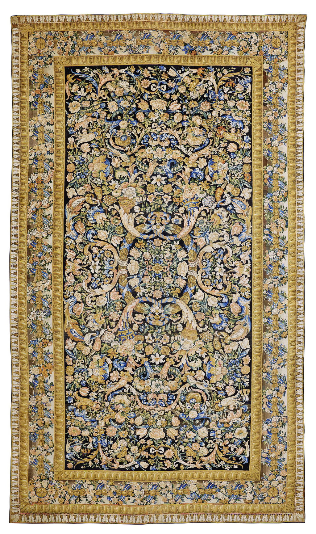 EXCEPTIONAL LOUIS XIII PERIOD SOAP MIX RUG by Probably Lourdet Workshop estimated at $1.16m (low) to $1.74m (high). Image courtesy of Christie's